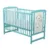 Patut din lemn Timmi BabyNeeds 120×60 cm cu laterala culisanta Mint