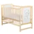 Patut din lemn Timmi BabyNeeds 120×60 cm cu laterala culisanta Natur