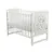 Patut din lemn Timmi Babyneeds 120×60 cm cu laterala culisanta Alb