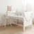 Patut din lemn pentru bebe inaltime saltea reglabila Country Alb 120×60 cm