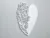 Patut din lemn pentru copii Klups Nel Heart Alb Gri