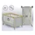Patut pentru copii Lionelo Stefi Plus RozGalben Pliabil, Cu doua nivele, Intrare laterala cu fermoar, 2 roti, 120 x 60 cm, Conform cu standardul european de securitate EN 716