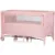 Patut pliabil Chipolino Pink Marshmallow Linen cu laterala culisanta, intrare laterala cu fermoar, geanta pentru transport, greutate admisa 15 kg