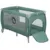 Patut pliabil, Lionelo, Stefi Plus, Cu doua nivele, Cu intrare laterala cu fermoar, 2 roti, 120 x 60 cm, Conform cu standardul european de securitate EN 716, Verde Olive