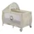 Patut pliabil, Lionelo, Sven Plus, 120×60 cm, Cu doua nivele, Cu arcada jucarii, masuta de infasat, vibratii, melodii, conform cu standardele europeane de securitate EN716 si EN12221, Bej Latte