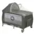 Patut pliabil, Lionelo, Sven Plus, 120×60 cm, Cu doua nivele, Cu arcada jucarii, masuta de infasat, vibratii, melodii, conform cu standardele europeane de securitate EN716 si EN12221, Bej Olive