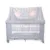 Patut pliabil pentru copii Lorelli Sweet Home Grey 2 nivele, usa laterala cu fermoar, capotina detasabila