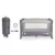Patut pliabil pentru copii Moni Safari Graphite 125x62x75 cm cu un nivel,Deschidere laterala cu fermoar,Saltea pliabila si geanta transport incluse,de la 0 luni pana la 15 kg