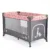 Patut pliabil pentru copii Moni Safari Pink 125x62x75 cm cu un nivel,Deschidere laterala cu fermoar,Saltea pliabila si geanta transport incluse,de la 0 luni pana la 15 kg