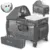 Patut pliant Lionelo cu doua nivele Sven Plus 120×60 cm cu vibratii si melodii grey