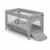 Patut pliant cu un nivel Stefi cu intrare laterala cu fermoar 2 roti 120×60 cm grey Lionelo