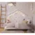 Patut tip casuta YappyHytte Bed din lemn certificat FSC Transformabil Yappy Kids 160×80 cm Alb