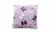 Perna pufoasa de plus cu doua fete mov cu fundite fata si gri cu buline pe verso 37×37 cm