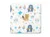 Pernuta inaltator pentru scaun copii Sensillo Forest Friends 32x32x8 cm cu husa detasabila din bumbac,prevazuta cu fermoar,curele reglabile de fixare