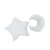 Pernute decorative Twins moon  star alb