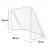 Poarta mare pentru fotbal Neo-Sport 300x120x90 cm,cu cadru din otel,plasa rezistenta,6 ancore de montare incluse