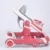 Premergator 3 in 1 pentru copii, Little Mom, pliabil, cu maner parental, cu panou muzical detasabil, cu sezut reglabil in inaltime, cu 6 roti silentioase, sistem de franare, dimensiune 74 x 60 x 86 cm, Hello Pink