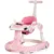 Premergator 5 in 1 pentru copii Chipolino Happy Walker Pink cu sezut ajustabil pe inaltime, maner parental detasabil, panou muzical