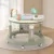 Premergator bebelusi Little Mom Activity Green, educational, cu panou interactiv, sezut rotativ 360 grade, roti pivotante silentioase, dimensiune 68 x 68 x 50 cm