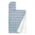 Prosop cu gluga 100 bumbac organic Whale blue 100×75 cm