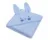 Prosop cu gluga brodata si cu urechi 80×80 cm Blue Rabbit