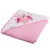 Prosop de baie cu gluga Akuku 80×80 cm din bumbac Bufnita roz