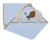 Prosop de baie cu gluga cu urechi din bumbac 80×80 cm Blue Dog