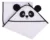 Prosop de baie cu gluga cu urechi din bumbac 80×80 cm White Panda