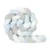 Protectie de pat impletita, MiniMini, Velvet Magic, Albastru deschis, gri cu alb, 400 cm