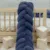 Protectie de pat impletita, MiniMini, Velvet Magic, Bleumarin, 250 cm