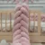 Protectie de pat impletita, MiniMini, Velvet Magic, Roz Pudrat, 200 cm