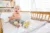 Protectie laterala multifunctionala cu jucarii din plus BabyJem Caterpilar Green
