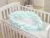 Protectie laterala patut bebe bumper impletit bumbac Mint 210 cm