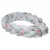 Protectie laterala patut bebe bumper impletit inchidere velcro bumbac white-mint-rose mint 210 cm