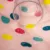 Puf rotund dots roz impermeabil