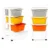 Raft pe roti cu 4 compartimente pentru depozitarea jucariilor ModernHome multicolor