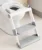 Reductor pentru copii Little Mom GreyWhite, reductor moale detasabil si lavabil, pliabil, trepte reglabile pe inaltime, antiderapant, cu manere laterale si protectie antistropire, compatibilitate universala