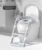 Reductor toaleta ajustabil cu scara Little Mom Grey