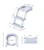 Reductor toaleta pentru copii, Little Mom, pliabil cu scara, inaltime reglabila in 2 pozitii, suprafata antiderapanda si colac moale Kids Steps Green