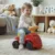 Ride-On copii fara pedale Foot to Floor rosu, cu volan, spatar cu posibilitatea de impingere, spatiu de depozitare, claxon