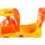 Ride-On copii fara pedale MalPlay Hipcio Walker Orange cu spatar inalt, compartiment de depozitare pozitionat sub scaun, claxon, recomandata copiilor de la 2 ani