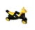 Ride-On fara pedale Doloni negru cu galben, potrivit copiilor de la 2 ani, inaltime de la podea la sa 29 cm, sarcina maxim admisa 30 kg