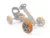 Roata fata Kart Reppy gri-orange 10×2,5
