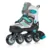 Role pentru copii Meteor roti din PU, cadru din aluminiu si rulmenti din carbon ABEC-7, masura S 30-33, Rox Mint