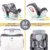 Scaun auto Platinum Deluxe i-Size Buf Boof cu isofix rotativ 360 grade Top Tether Sips 40-150 cm 0-36 kg Grey