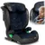 Scaun auto copii cu isofix,tetiera reglabila in 12 pozitii,husa detasabila,indicatori instalare centura,Protectie la impact lateral si certificare ECE R129 Nukido I-SIZE 100-150 cm Louis NegruBleumarin