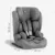 Scaun auto cu ISOFIX KikkaBoo i-Cross i-SIZE Light Grey 76-150 cm,Tetiera reglabila in 13 pozitii cu spuma de memorie,Centura Top Tether,Husa detasabila,Perna reductor