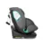 Scaun auto cu isofix rotativ pentru copii Kidnort Radjur Black, 360 i-Size 40-150 cm, Top Tether, centuri in 5 puncte, Sistem de impact lateral, parasolar reglabil, Pozitie somn