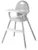 Scaun de masa 3 in 1 pentru copii Little Mom Booster Gray, pliabil si portabil, cu centura de siguranta, tavita compartimentata reglabila in 3 pozitii, dimensiune 48 x 55 x 88 cm