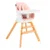 Scaun de masa 3 in 1, rotativ 360 grade,  Juju Eat & Twist, Roz